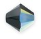 200pcs Authentic Preciosa 4mm (0.16 inch) Small Faceted Bicone Crystal Loose Beads Jet Black AB Compatible with Swarovski 5301/5328 for DIY Jewelry Making Pre-B440